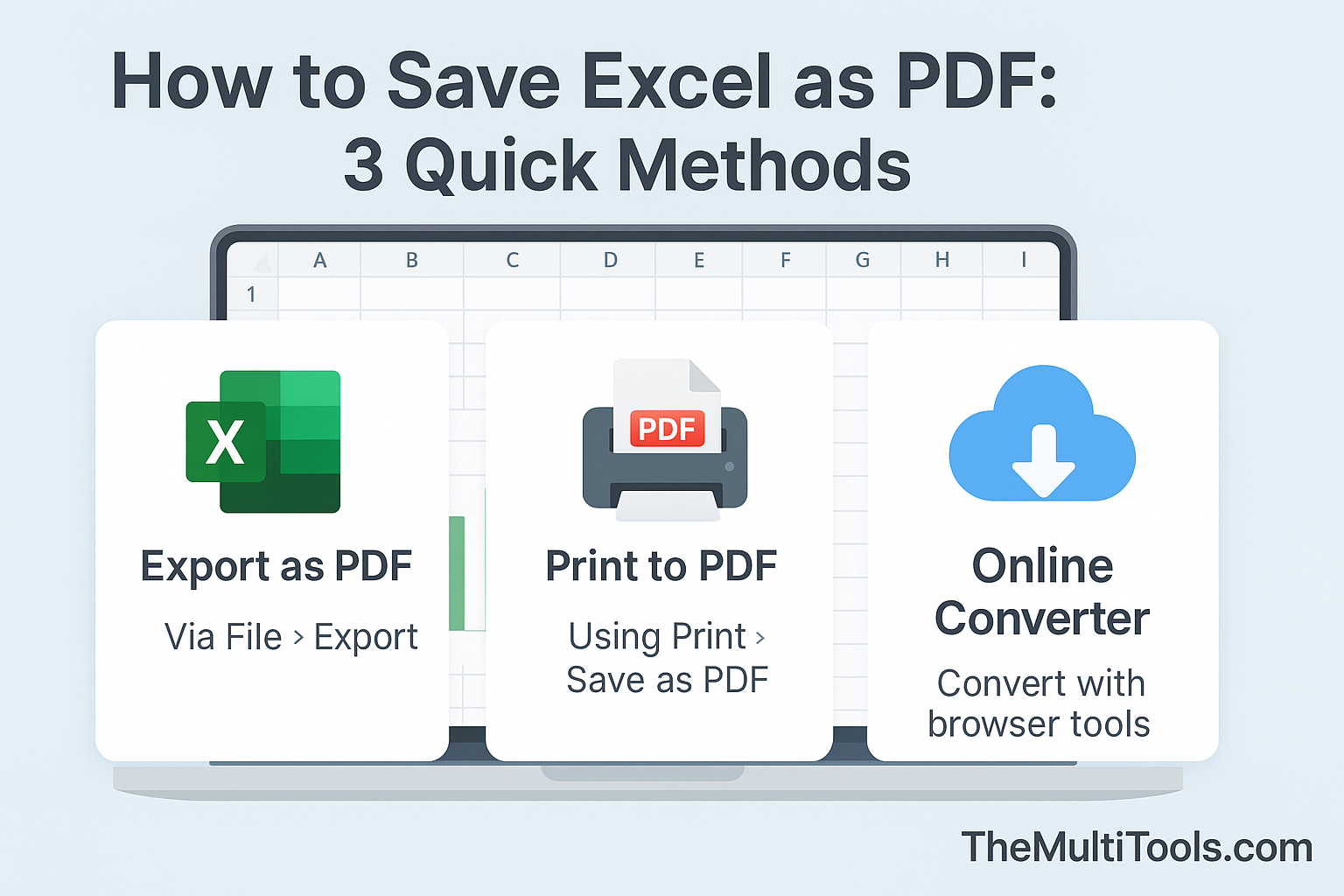 How to Save Excel as PDF: 3 Quick Methods